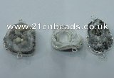 NGC105 25*35mm - 30*40mm freeform druzy agate connectors wholesale