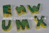 NGC1070 20*25mm - 25*30mm letter druzy agate connectors wholesale