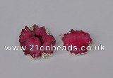 NGC1078 15*20mm - 30*35mm freeform druzy agate connectors wholesale