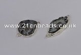 NGC1085 18*25mm - 25*35mm freeform druzy agate gemstone connectors