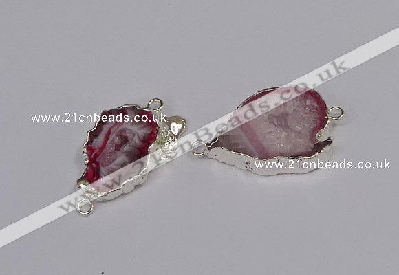 NGC1088 18*25mm - 25*35mm freeform druzy agate gemstone connectors