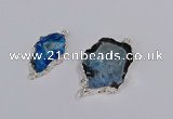 NGC1089 18*25mm - 25*35mm freeform druzy agate gemstone connectors