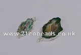 NGC1090 18*25mm - 25*35mm freeform druzy agate gemstone connectors