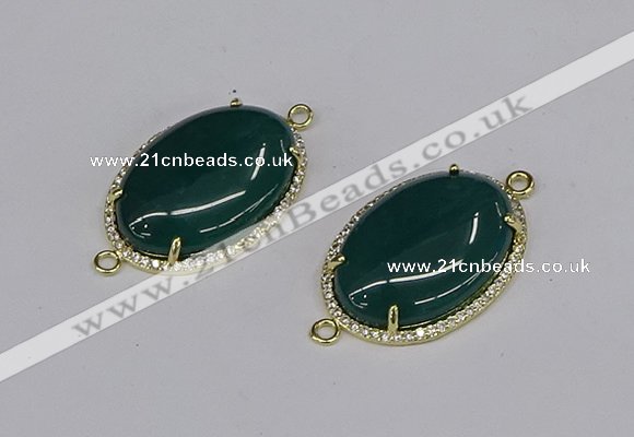 NGC1206 22*30mm oval agate gemstone connectors wholesale