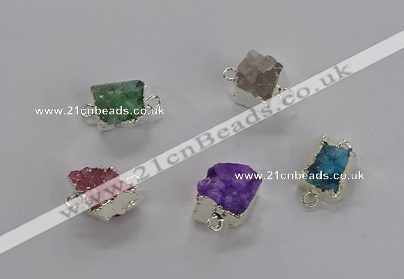 NGC1248 10*12mm - 14*15mm freefrom druzy agate connectors wholesale