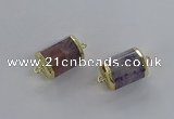 NGC1262 15*20mm faceted tube agate gemstone connectors wholesale
