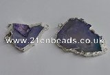 NGC1291 25*35mm - 35*45mm freeform druzy agate connectors