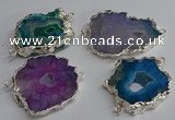 NGC1298 25*35mm - 35*45mm freeform druzy agate connectors