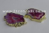 NGC1303 25*35mm - 35*45mm freeform druzy agate connectors