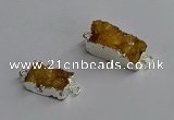 NGC1311 10*14mm - 12*16mm rectangle druzy agate connectors