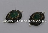 NGC1379 18*25mm freeform druzy agate gemstone connectors