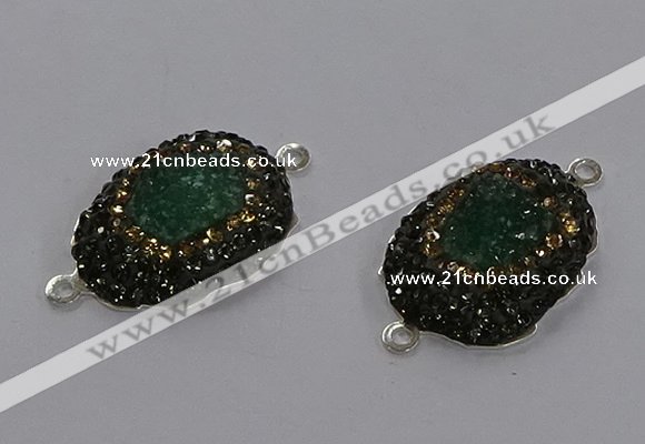 NGC1379 18*25mm freeform druzy agate gemstone connectors