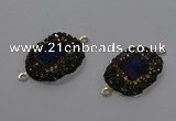 NGC1380 18*25mm freeform druzy agate gemstone connectors