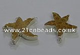 NGC1456 28mm - 30mm starfish fossil coral connectors wholesale