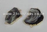 NGC151 25*40mm - 35*50mm freeform botswana agate connectors