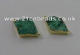 NGC1569 18*25mm - 20*26mm diamond druzy quartz connectors