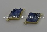 NGC1570 18*25mm - 20*26mm diamond druzy quartz connectors