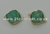 NGC1598 20mm - 22mm diamond druzy quartz connectors wholesale