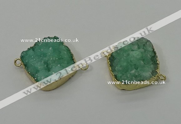 NGC1598 20mm - 22mm diamond druzy quartz connectors wholesale