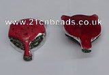 NGC1703 40*55mm - 45*60mm Fox-head agate gemstone connectors