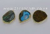 NGC1713 30*40mm - 40*45mm freeform opal gemstone connectors