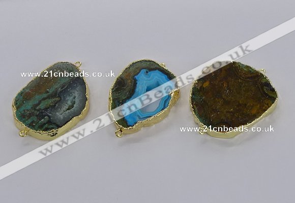 NGC1713 30*40mm - 40*45mm freeform opal gemstone connectors