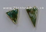 NGC1717 25*30mm - 25*40mm triangle agate gemstoen connectors