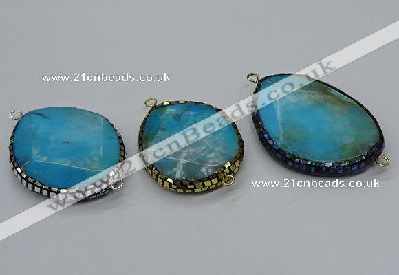 NGC1741 35*45mm - 40*50mm freeform agate gemstone connectors