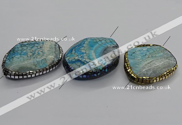 NGC1758 45*55mm - 45*60mm freeform agate connectors