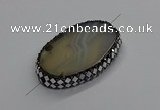 NGC1770 35*55mm - 40*60mm oval agate connectors wholesale