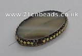 NGC1771 35*55mm - 40*60mm oval agate connectors wholesale