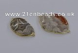 NGC1812 25*35mm - 35*45mm freeform crazy lace agate connectors