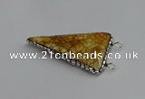 NGC1830 30*35mm - 30*40mm triangle agate connectors wholesale