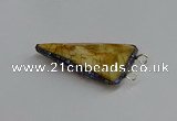 NGC1832 30*35mm - 30*40mm triangle agate connectors wholesale