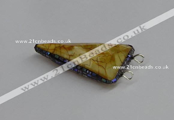 NGC1832 30*35mm - 30*40mm triangle agate connectors wholesale