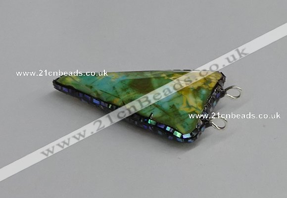 NGC1837 30*35mm - 30*40mm triangle agate connectors wholesale