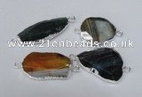 NGC188 18*35mm - 25*40mm freeform druzy agate connectors