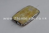 NGC1880 30*40mm - 30*45mm rectangle agate gemstone connectors