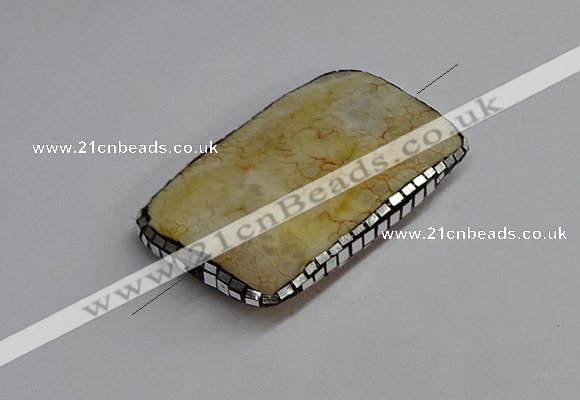 NGC1880 30*40mm - 30*45mm rectangle agate gemstone connectors