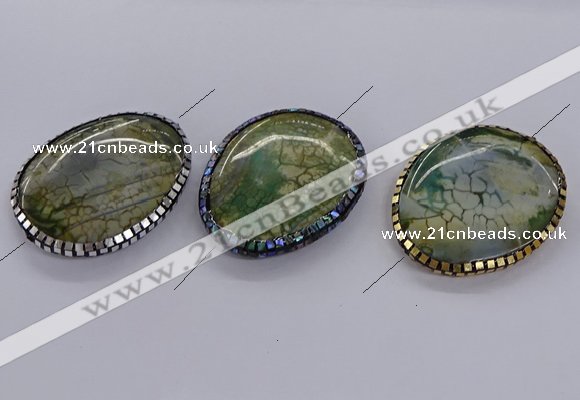 NGC1893 40*50mm - 45*55mm freeform agate gemstone connectors