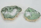 NGC204 50*60mm - 55*75mm freeform druzy agate connectors