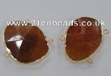 NGC211 30*40mm - 35*45mm freeform agate gemstone connectors