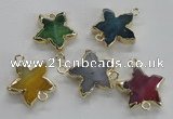 NGC217 24mm - 25mm star agate gemstone connectors wholesale