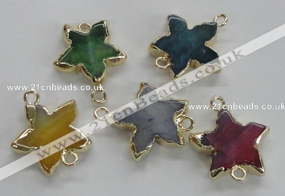 NGC217 24mm - 25mm star agate gemstone connectors wholesale