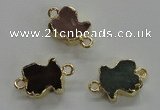 NGC219 10*12mm agate gemstone connectors wholesale