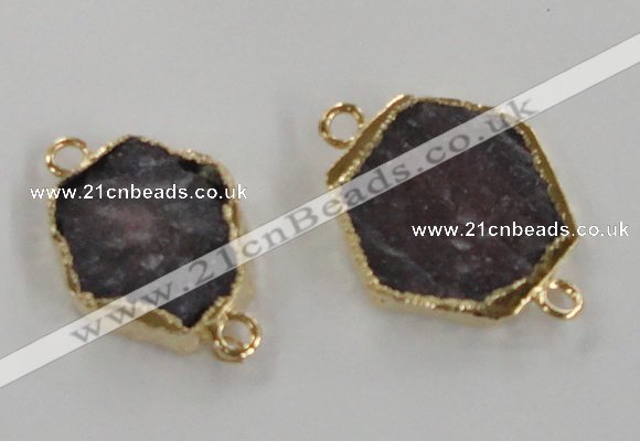 NGC222 20*22mm - 25*28mm freeform tourmaline gemstone connectors