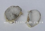 NGC282 22*35mm - 25*40mm freeform druzy agate connectors