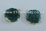 NGC291 23*25mm - 26*28mm carved flower agate gemstone connectors