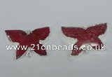 NGC309 22*30mm carved butterfly agate gemstone connectors