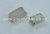 NGC367 15*20mm - 18*30mm freeform druzy agate gemstone connectors